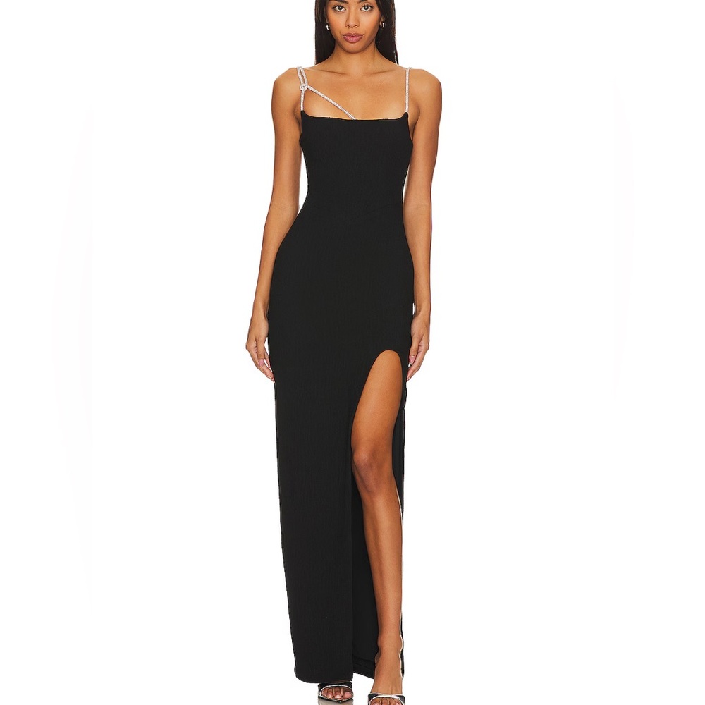 NBD maxi dress with sparkle straps